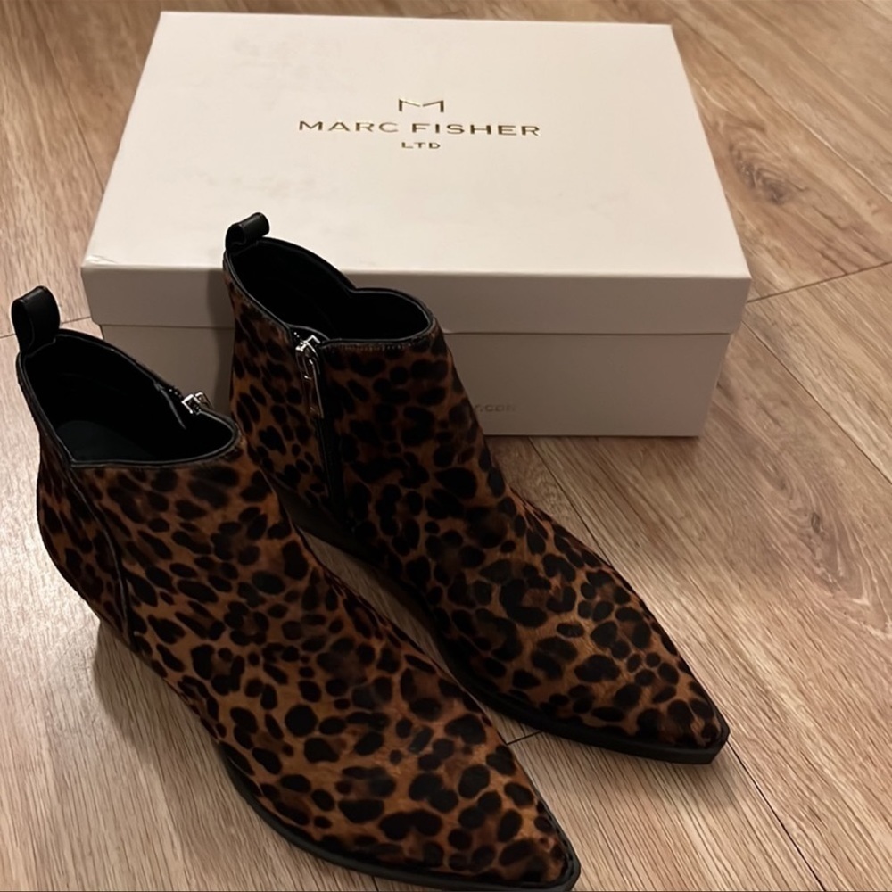 NWB Marc Fisher Calf Hair Booties